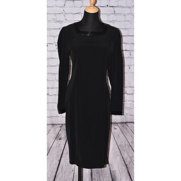 d'ore by DELLA ROUFOGALI Beaded Cocktail Evening Long Sleeve Sheath Dress Size 6 - Picture 3 of 8